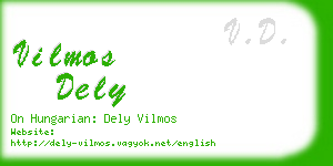 vilmos dely business card